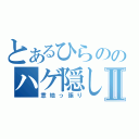 とあるひらののハゲ隠しⅡ（意地っ張り）