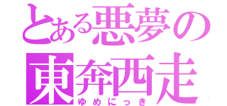 とある悪夢の東奔西走（ゆめにっき）