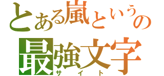 とある嵐という人の最強文字式（サイト）