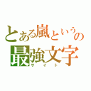 とある嵐という人の最強文字式（サイト）