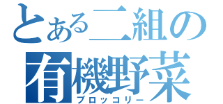 とある二組の有機野菜（ブロッコリー）