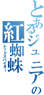 とあるジュニアの紅蜘蛛（レッドスパイダー）