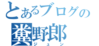 とあるブログの糞野郎（ジュン）