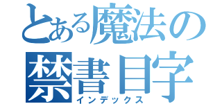 とある魔法の禁書目字（インデックス）