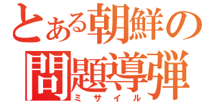 とある朝鮮の問題導弾（ミサイル）