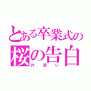 とある卒業式の桜の告白（片思い）