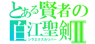 とある賢者の白江聖剣Ⅱ（シラエクスカリバー）