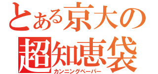 とある京大の超知恵袋（カンニングペーパー）