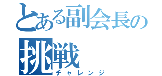 とある副会長の挑戦（チャレンジ）