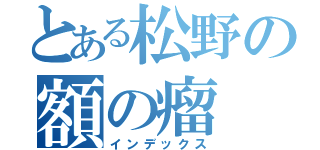 とある松野の額の瘤（インデックス）