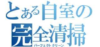 とある自室の完全清掃（パーフェクトクリーン）