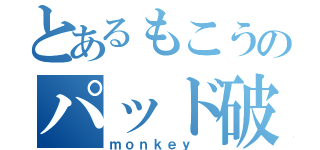 とあるもこうのパッド破壊（ｍｏｎｋｅｙ ）