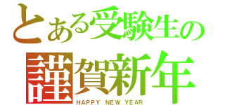 とある受験生の謹賀新年（ＨＡＰＰＹ ＮＥＷ ＹＥＡＲ）