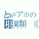 とあるアホの根菜類（笑）（ナカタニ）