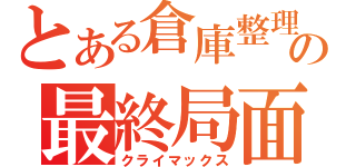 とある倉庫整理の最終局面（クライマックス）