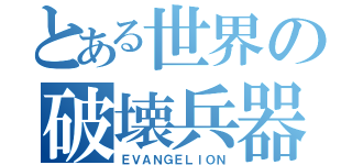 とある世界の破壊兵器（ＥＶＡＮＧＥＬＩＯＮ）