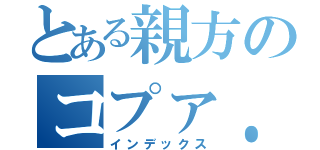 とある親方のコプァ．．．（インデックス）