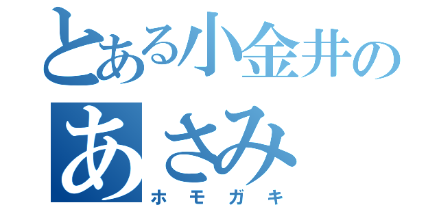 とある小金井のあさみ（ホモガキ）