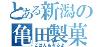 とある新潟の亀田製菓（ごはんも有るよ）