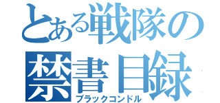 とある戦隊の禁書目録（ブラックコンドル）