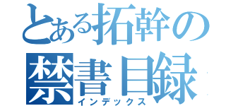 とある拓幹の禁書目録（インデックス）