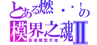 とある燃烧吧！！の模界之魂Ⅱ（高達模型天地）