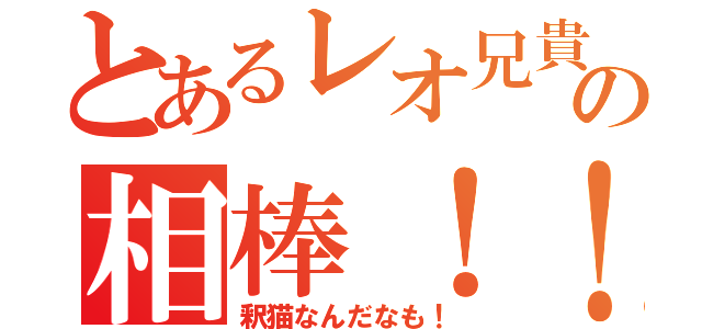 とあるレオ兄貴の相棒！！（釈猫なんだなも！）