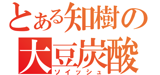 とある知樹の大豆炭酸（ソイッシュ）