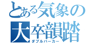 とある気象の大卒韻踏（ダブルパーカー）