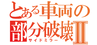 とある車両の部分破壊Ⅱ（サイドミラー）