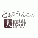 とあるうんこの大便器（用足しじょ）