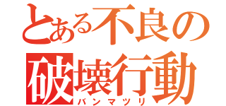 とある不良の破壊行動（バンマツリ）