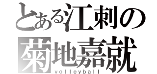 とある江刺の菊地嘉就（ｖｏｌｌｅｙｂａｌｌ）