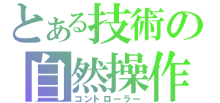 とある技術の自然操作（コントローラー）