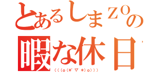 とあるしまＺＯＯの暇な休日（（（（ｏ（＊゜▽゜＊）ｏ））））