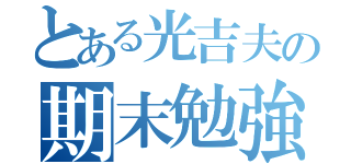 とある光吉夫の期末勉強（）