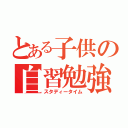 とある子供の自習勉強（スタディータイム）