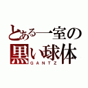 とある一室の黒い球体（ＧＡＮＴＺ）