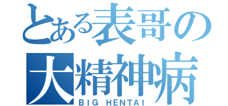 とある表哥の大精神病（ＢＩＧ ＨＥＮＴＡＩ）