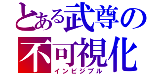 とある武尊の不可視化（インビジブル）