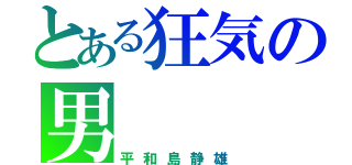 とある狂気の男（平和島静雄）