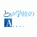 とある学校のＡ（アボガド）