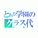 とある学園のクラス代表（神童）