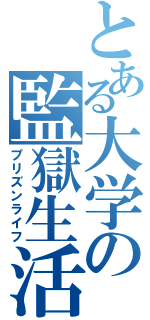 とある大学の監獄生活（プリズンライフ）