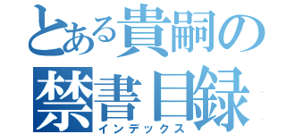 とある貴嗣の禁書目録（インデックス）