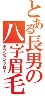 とある長男の八字眉毛（ダウンアイブロー）