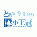 とある９９９の極小王冠（ちっちゃな王冠）