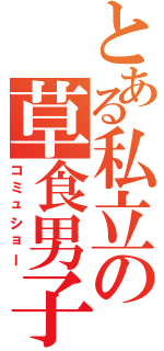 とある私立の草食男子（コミュショー）