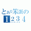 とある笨蛋の１２３４（インデックス）