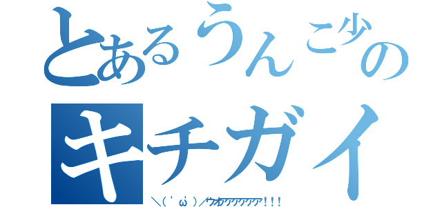 とあるうんこ少女のキチガイ（＼（ 'ω'）／ウオアアアアアア！！！）